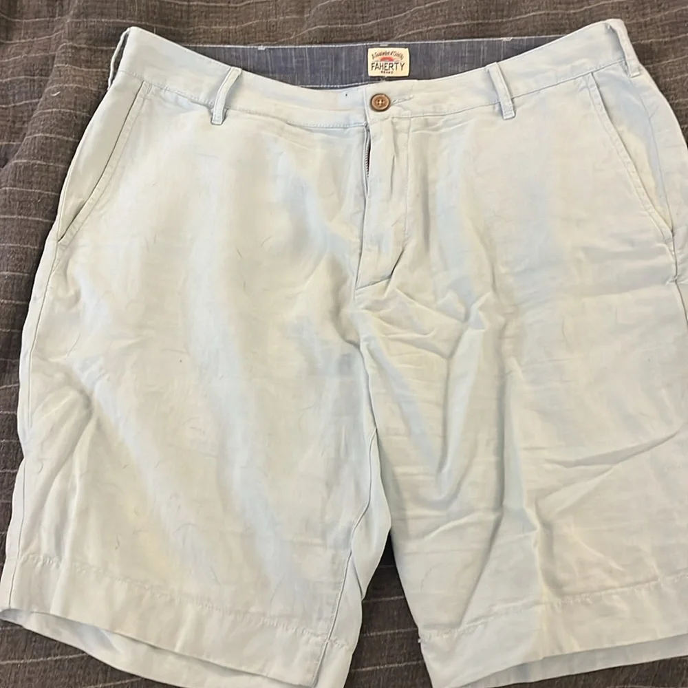 Faherty light blue shorts